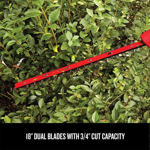 CRAFTSMAN V20 Pole Hedge Trimmer Cordless, 18-Inch, Battery and Charger Included Hedge Trimmer with Extension Pole, Up to 11 Ft Extended Reach (CMCPHT818D1)