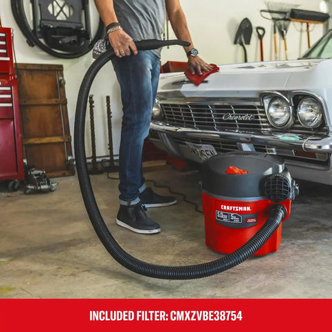 CRAFTSMAN CMXEVBE17925 5 Gallon 5.0 Peak HP Wet Dry Shop Vacuum