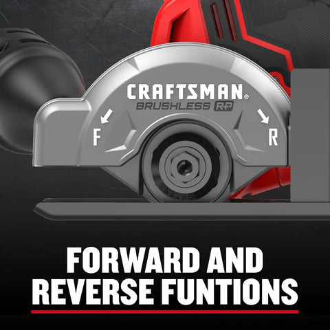 CRAFTSMAN V20 3 Inch Cordless Cut-Off Tool with Forward and Reverse Functions, Bare Tool Only (CMCM300B)