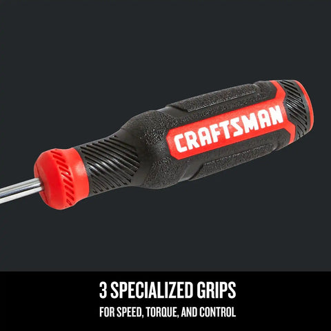 CRAFTSMAN Screwdriver, Slotted, Bi-Material, 3/16 X 4 Inch (CMHT65061N)