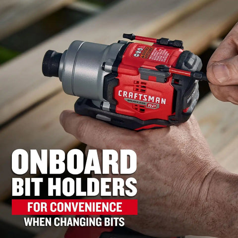 CRAFTSMAN V20 BRUSHLESS RP Cordless 1/4-in. Impact Driver (Tool Only) (CMCF830B)