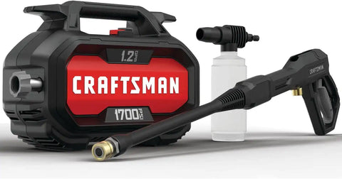 CRAFTSMAN 1700-PSI Electric Pressure Washer Bundle with Bionic Steel 25 FT Garden Hose with Nozzle