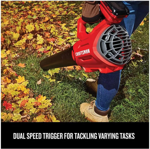 CRAFTSMAN V20 Weed Wacker and Leaf Blower Cordless Combo Kit, Includes 2.0 Ah Battery and Charger, 13 in. String Trimmer and Edger, 90 Mph Blower (CMCK197D1)