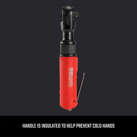 CRAFTSMAN 3/8-in Air Ratchet Wrench, Maximum Torque 50 ft-lbs, Insulated Handle, Easy Access Switch, 4.4 SCFM at 90 PSI