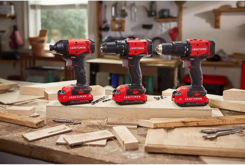 CRAFTSMAN 20V MAX 1/2 Cordless Hammer Drill, Includes Battery (2 Ah), Charger and Double Ended Bit, Variable Speed Power Hammer Drill with LED Light (CMCD712D1)