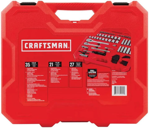 CRAFTSMAN Mechanics Tool Set, SAE/Metric, 1/4-Inch Drive, 83-Piece (CMMT12021)