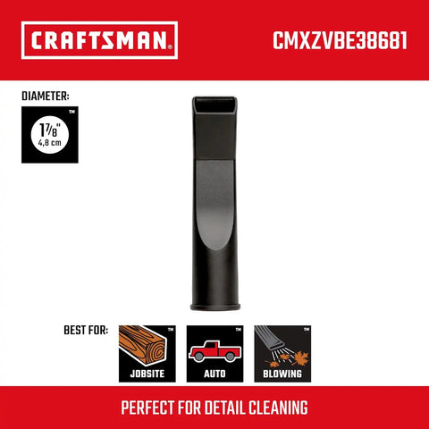CRAFTSMAN CMXZVBE38681 1-7/8 in. Car Nozzle Wet Dry Shop Vacuum Attachment