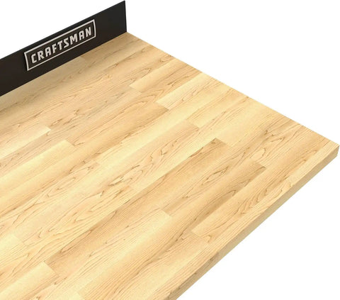 CRAFTSMAN Wood Top Work Surface with Steel Back Splash (CMST25302BK)
