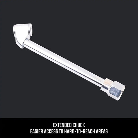 CRAFTSMAN Dual Air Chuck, 1/4-in Female NPT Threads, Extended Reach for Hard-to-Reach Valves