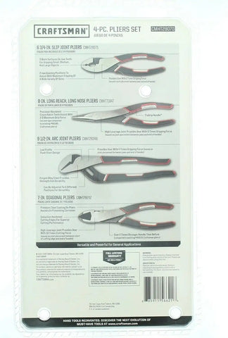 CRAFTSMAN 928070 4 Piece Pliers Set