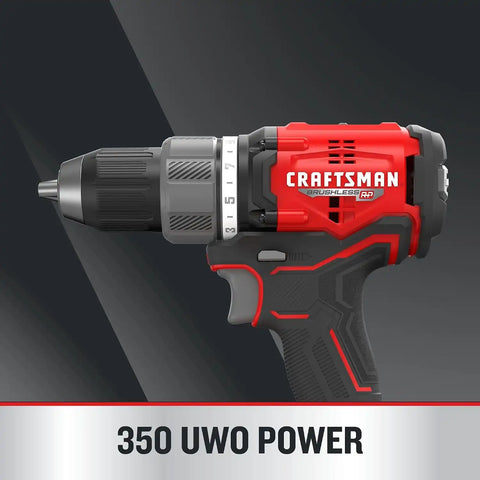 CRAFTSMAN V20 1/2 Inch Cordless Drill/Driver Kit with 1 Battery and Charger (CMCD713C1)