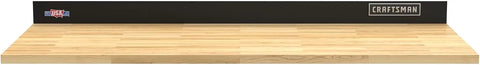 CRAFTSMAN Wood Top Work Surface with Steel Back Splash (CMST25302BK)