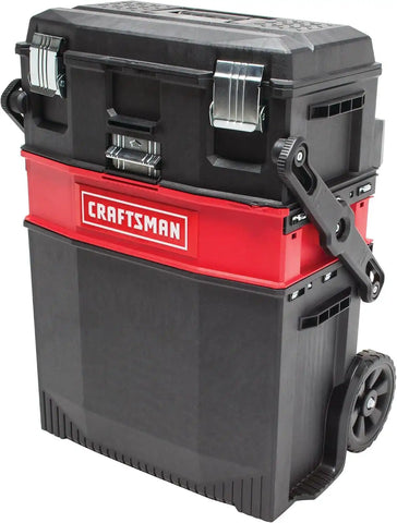 CRAFTSMAN 22-in. Rolling Tool Box with Wheels, Black, Plastic, Lockable (CMST20880)