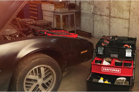 CRAFTSMAN 22-in. Rolling Tool Box with Wheels, Black, Plastic, Lockable (CMST20880)