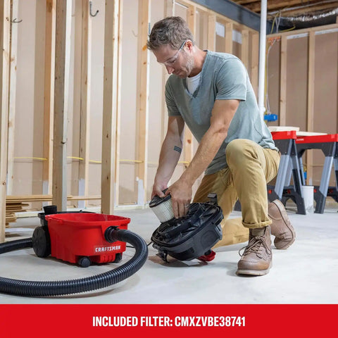 CRAFTSMAN CMXEVBE17040 4 Gallon 5.0 Peak HP Wet Dry Shop Vacuum