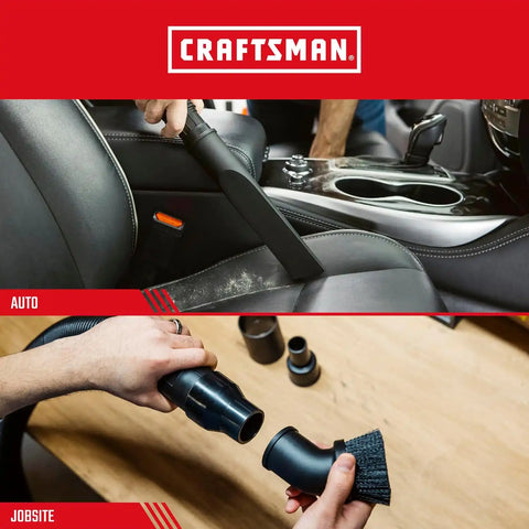CRAFTSMAN CMXZVBE38673 3-Piece Adapter Wet Dry Shop Vacuum Attachment Kit | Industrial-Grade Vac Accessories that Connects 2-1/2 inch Hoses to 1-7/8 in. Parts, 1-7/8 inch Hoses to 1-1/4 in. Parts