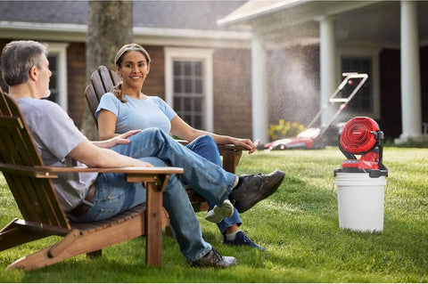 Craftsman V20 Cordless Personal Fan Kit, Misting Fan, Settings for Mist and Airflow Misting Fan, Garden Hose Adaptor, Battery Included (CMCE003C1)
