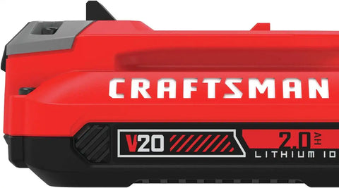 CRAFTSMAN V20 2Ah Lithium Ion Power Tool Battery 2-Pack and Charger Starter Kit (CMCB202-2CK)