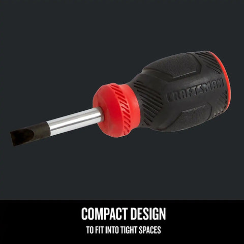 CRAFTSMAN Screwdriver, Slotted, Bi-Material, 1/4 X 1.5 Inch (CMHT65058N)