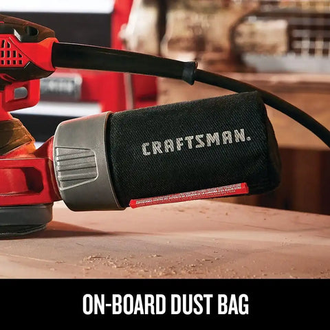 CRAFTSMAN Orbital Sander, 5 inch, 12,000 OPM, 3 Amp, Corded (CMEW231)