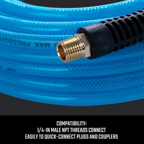 CRAFTSMAN 1/4-in x 50-ft Polyurethane Air Hose, Lightweight, Kink-Resistant, 300 PSI, Flexible, Ideal for Nailers & Staplers