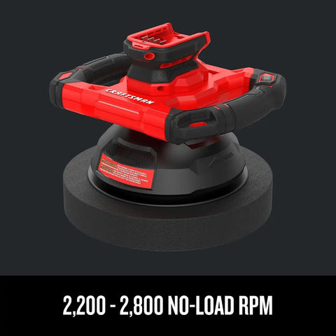 CRAFTSMAN V20 Cordless Buffer Polisher, Orbital Polisher for Car Detailing, 10-inch with Splash Guard, Bare Tool Only (CMCE100B)