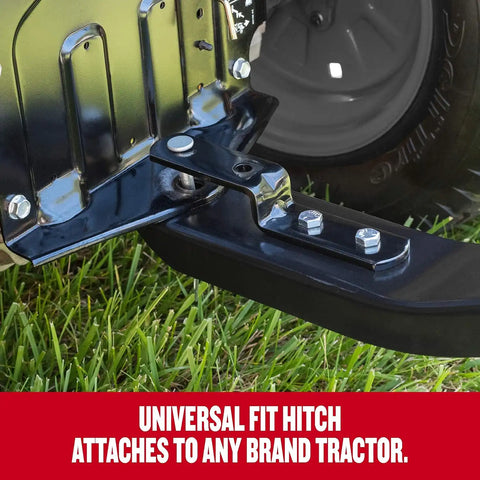 Craftsman 40 Inch Tow Behind Lawn Plug Aerator with 24 Galvanized Steel Coring Points and 140 lb Weight Tray