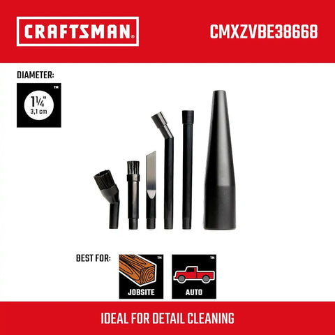 CRAFTSMAN 1-1/4 in. Car Detailing and Micro-Cleaning Vac Attachment Bundle