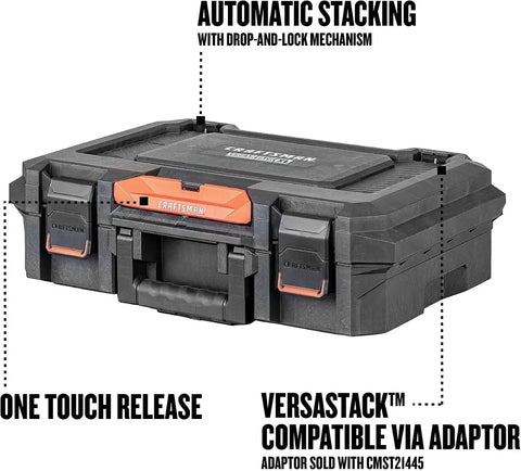 CRAFTSMAN VERSASTACK XL System Tool Box, Water Resistant Tool Storage, with 6 Small Parts Containers, 21 Inch (CMST21415)