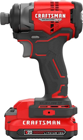 CRAFTSMAN V20 1/4 Inch Cordless Impact Driver Kit with Battery and Charger (CMCF813C1)