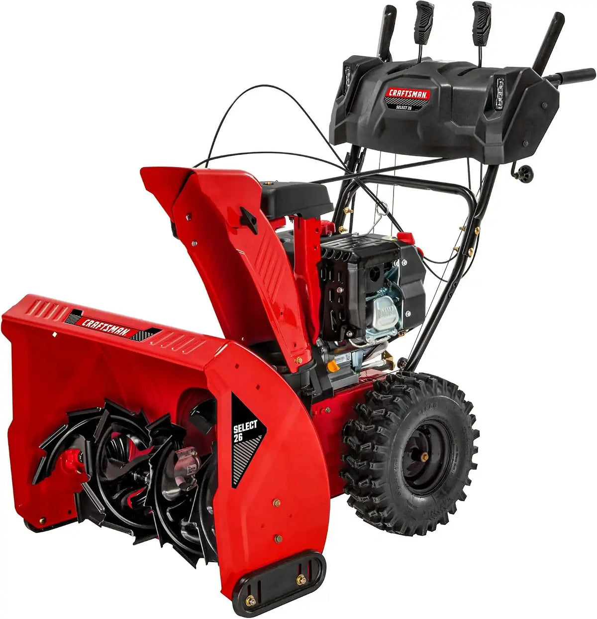 CRAFTSMAN Select 26" Gas Powered Snow Blower, Two-Stage Snow Blower Gas Self Propelled with Push-Button Start, 243cc 4-Cycle OHV Engine, Dual LED Lights (31AM6C2FB93)