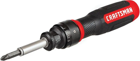 CRAFTSMAN Ratcheting Screwdriver,SpeedDrive,2” Double Ended Bits Included,Handle Holds Up To 6 Bits (CMHT68129),(Pack of 4)