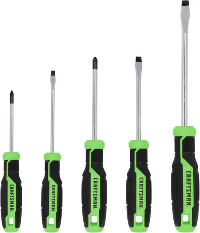 CRAFTSMAN Screwdriver Set 5 PC High Visibility Handles, Magnetic Tips (CMHT65135)