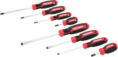 CRAFTSMAN Screwdriver Set, 8 Pc, Flat Head and Phillips Screwdrivers (CMHT65130)