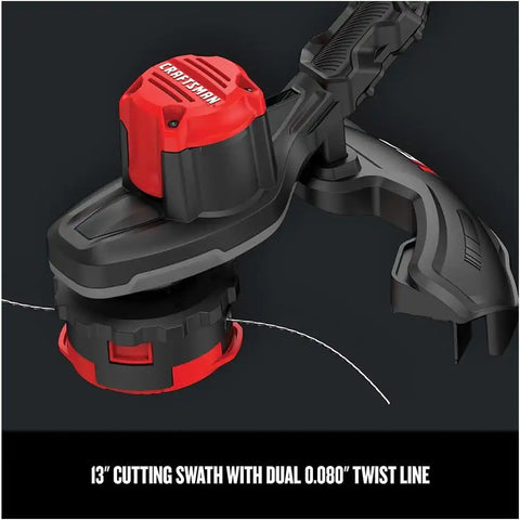CRAFTSMAN V20 WEEDWACKER Cordless String Trimmer with QUICKWIND, 4 Ah Battery, Charger, and Spool Included (CMCST920M1), Red and Black