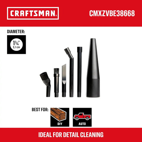 CRAFTSMAN CMXEVBE17250 2.5 Gallon 2.5 Peak HP Wet Dry Shop Vacuum Bundle