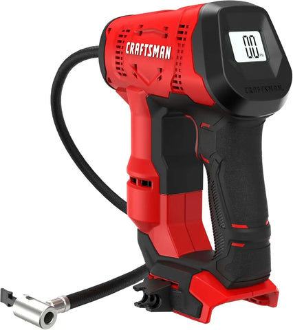 CRAFTSMAN V20 Air Compressor Portable, Cordless Tire Inflator, Up To 150 PSI Tire Pump, with Digital Pressure Gauge, Tool Only (CMCE521B)