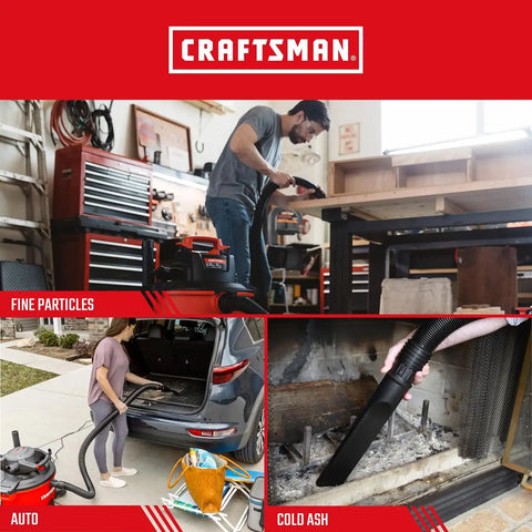 CRAFTSMAN CMXZVBE38751 Genuine 5-20 Gal. Fine Dust Wet Dry Vacuum Filter | Fits Most 5 to 20 Gallon CRAFTSMAN Shop Vacuums, Easy Installation and Traps Fine Particles