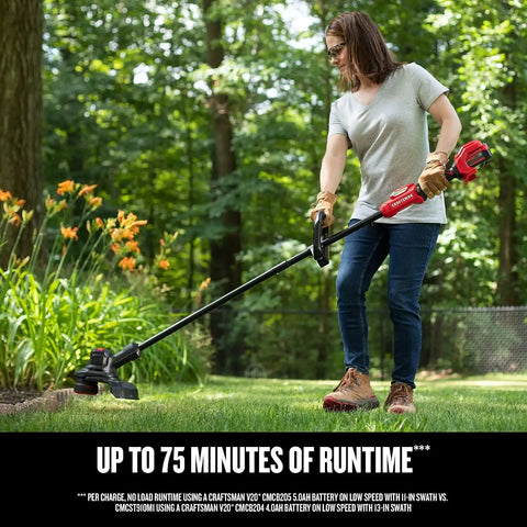 CRAFTSMAN V20 RP Cordless String Trimmer and Lawn Edger Kit, Weed Wacker, Extended Run Time, Brushless High-Output Motor, 13 Inch Deck, 5.0Ah Battery & Charger Included (CMCST930P1)