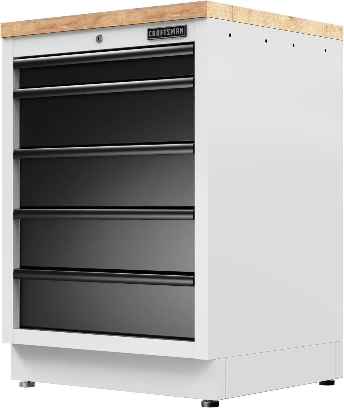 CRAFTSMAN Welded 5-Drawer Base Cabinet (White/Black) (CMST32603WB)