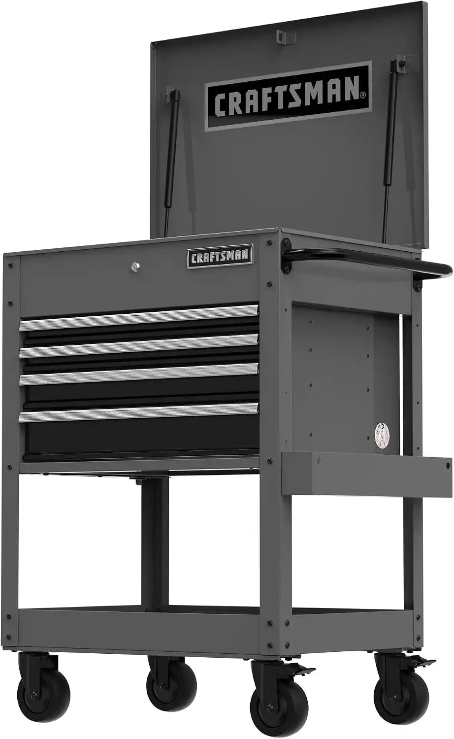 CRAFTSMAN Tool Chest with Wheels, Rolling Cart with Drawers, Power Outlets and USB Port, Steel Storage Tool Cabinet with 4 Drawers, Toolbox on Wheels, Supports up to 700 lbs, Grey (CMST98276GB)