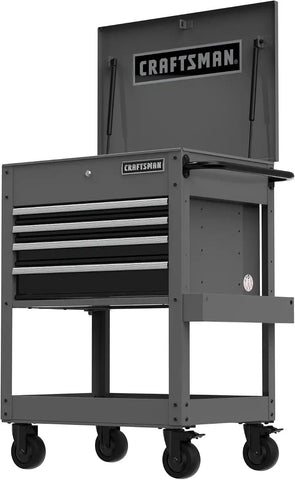 CRAFTSMAN Tool Chest with Wheels, Rolling Cart with Drawers, Power Outlets and USB Port, Steel Storage Tool Cabinet with 4 Drawers, Toolbox on Wheels, Supports up to 700 lbs, Grey (CMST98276GB)