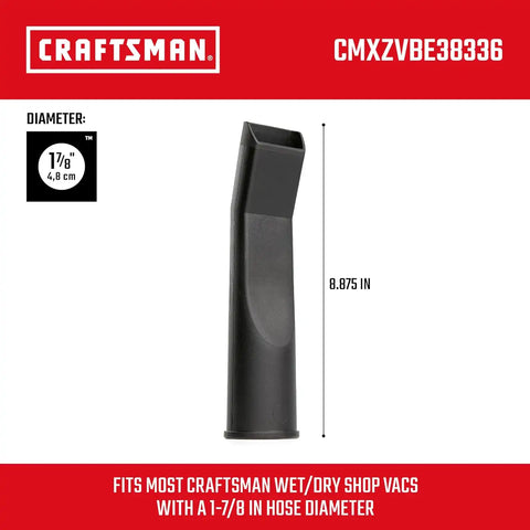 CRAFTSMAN CMXZVBE38336 1-7/8 in. LED Lighted Car Nozzle Vacuum Attachment