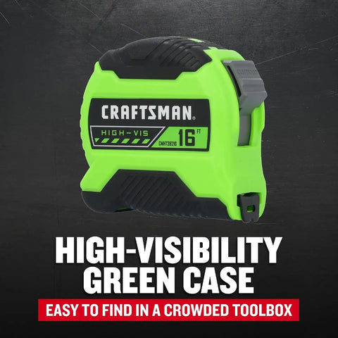 CRAFTSMAN Hi-Viz 3 Pack 12 ft, 16 ft and 25 ft Tape Measure, Ergonomic Grip, Durable Blade (CMHT38333S)