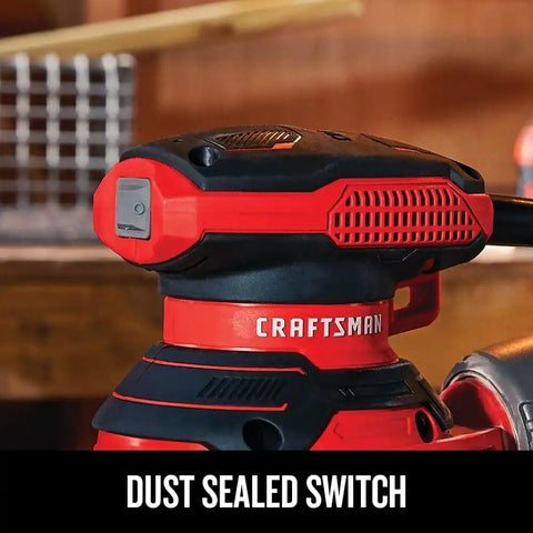 CRAFTSMAN Orbital Sander, 5 inch, 12,000 OPM, 3 Amp, Corded (CMEW231)