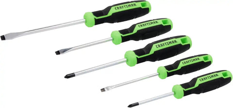 CRAFTSMAN Screwdriver Set 5 PC High Visibility Handles, Magnetic Tips (CMHT65135)