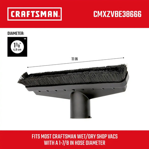 CRAFTSMAN CMXZVBE38666 1-7/8 in. Floor Brush Wet Dry Shop Vacuum Attachment