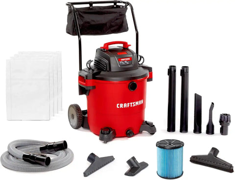 CRAFTSMAN CMXEVBE17656 20 Gallon 6.5 Peak HP Wet Dry Vac with Cart Bundle