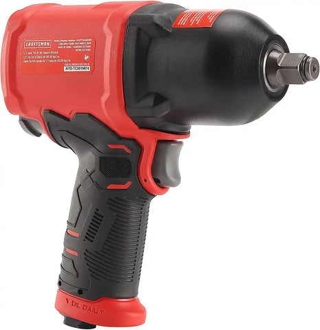 CRAFTSMAN 1/2-in 750 ft-lbs Air Impact Wrench, Composite Body, Variable Power Settings, 1/4-in NPT Air Inlet
