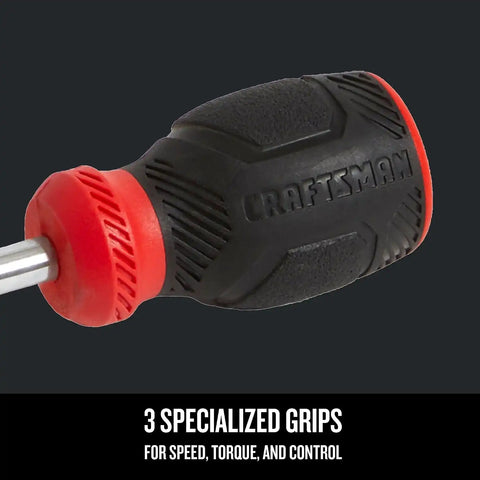 CRAFTSMAN Screwdriver, Slotted, Bi-Material, 1/4 X 1.5 Inch (CMHT65058N)